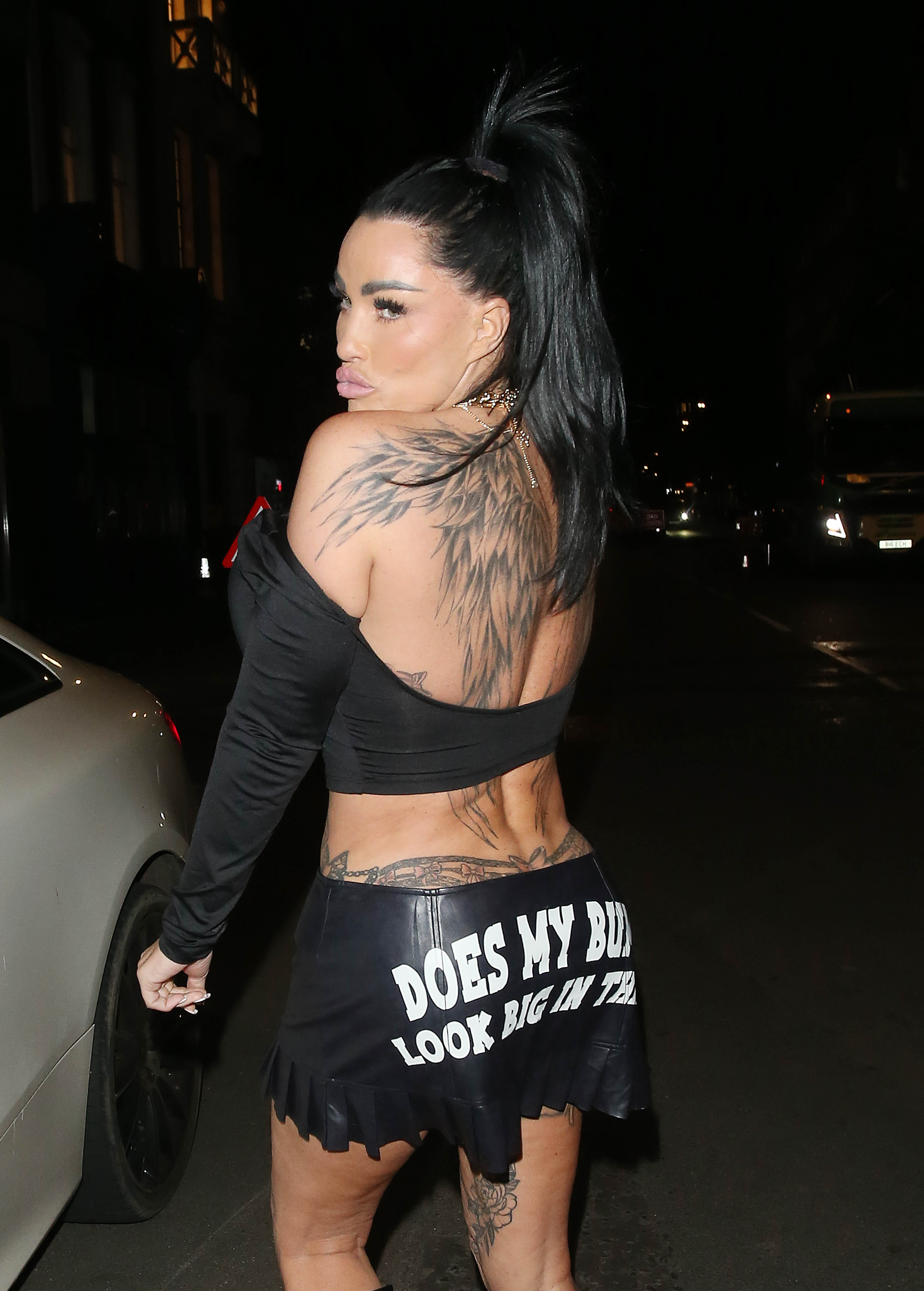 Katie Price pouting