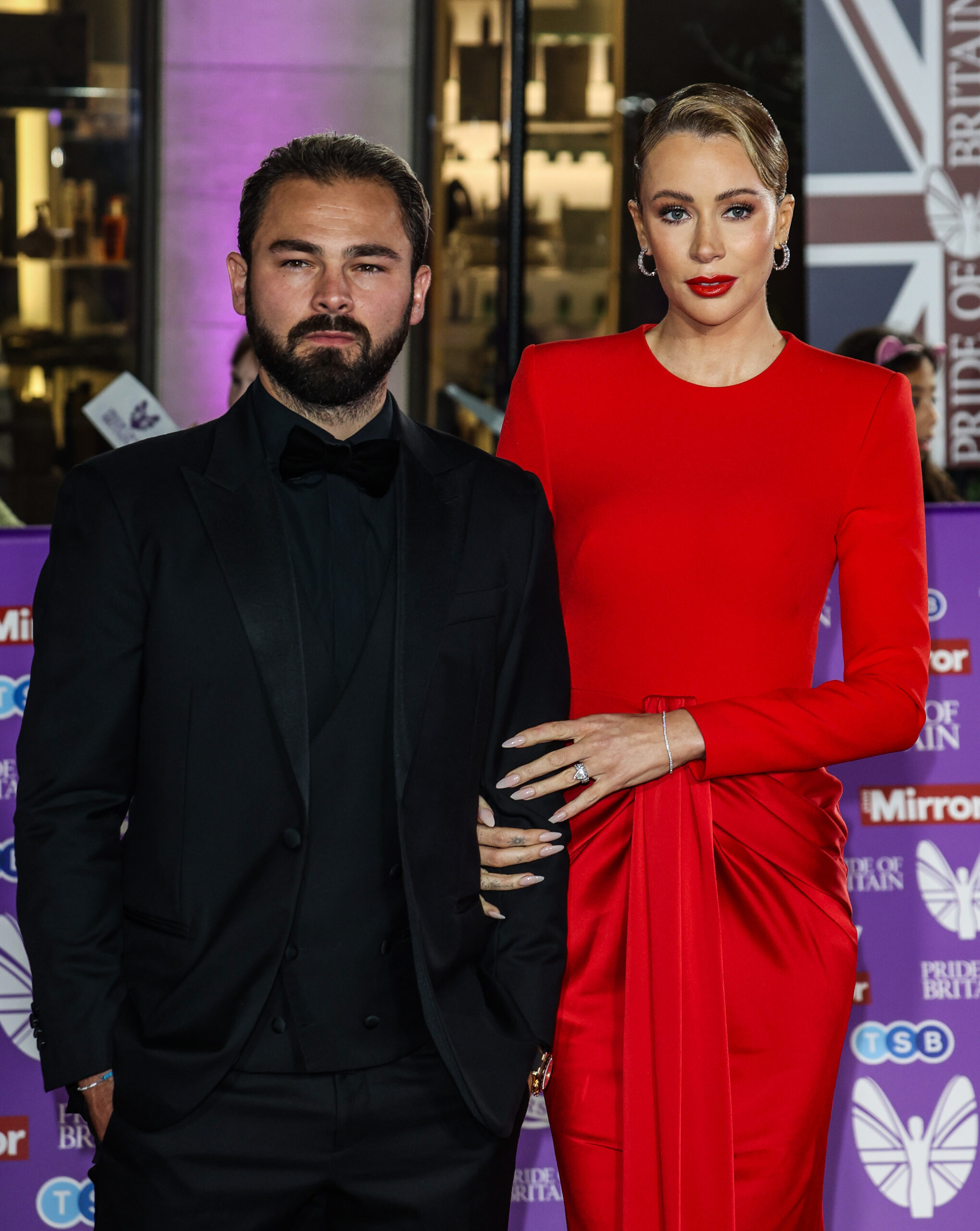 Bradley Dack and Olivia Attwood on the red carpet