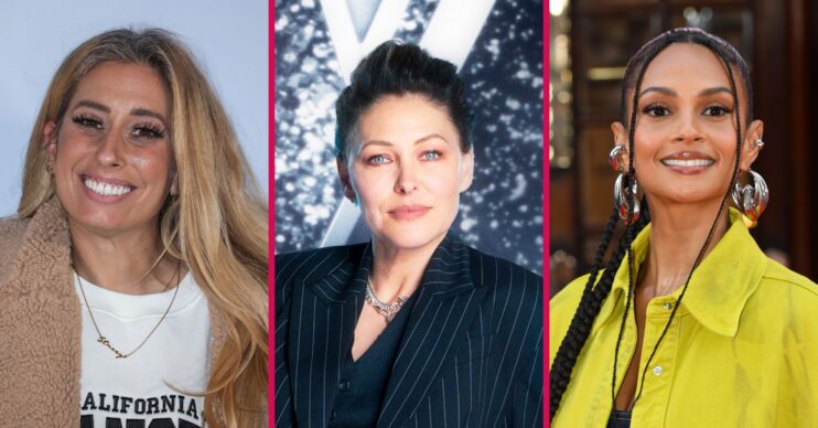 Stacey Solomon / Emma Willis in a promo picture for The Voice UK / Alesha Dixon