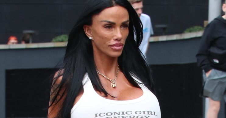 Katie Price looking in front
