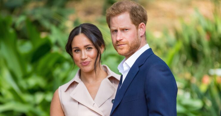 Meghan Markle and Prince Harry pose together