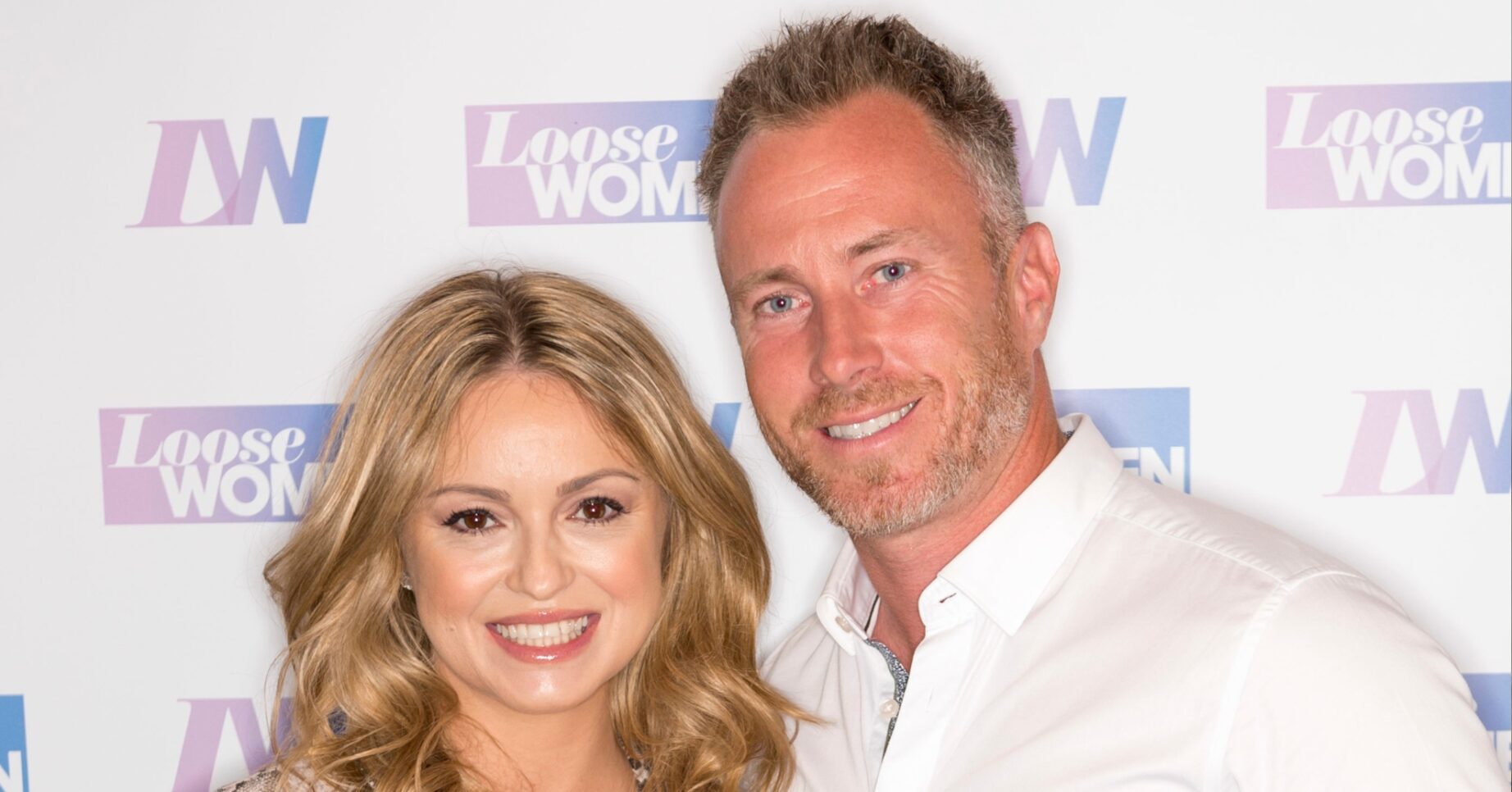 Ola and James Jordan smiling at Loose Women