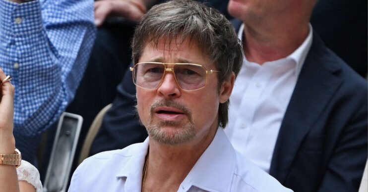 Brad Pitt frowning