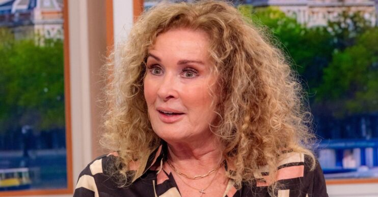 Beverley Callard on GMB with a serious expression