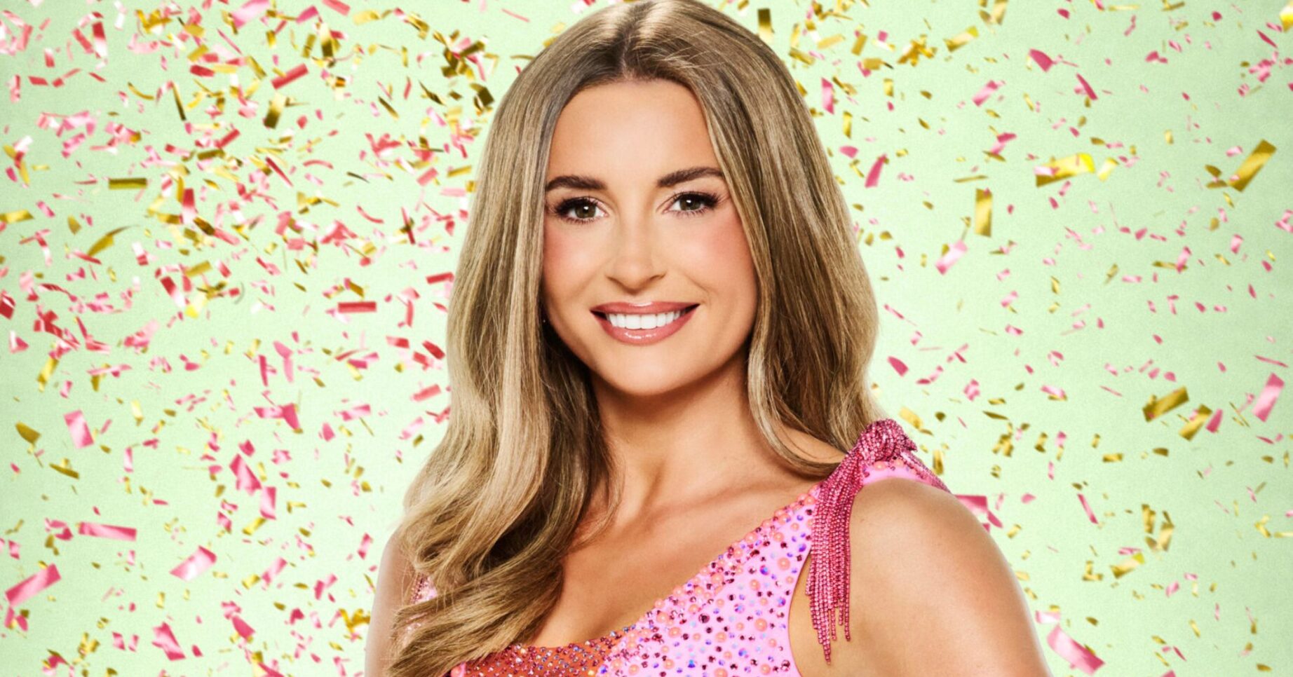 Dani Dyer smiling in a Strictly promo picture
