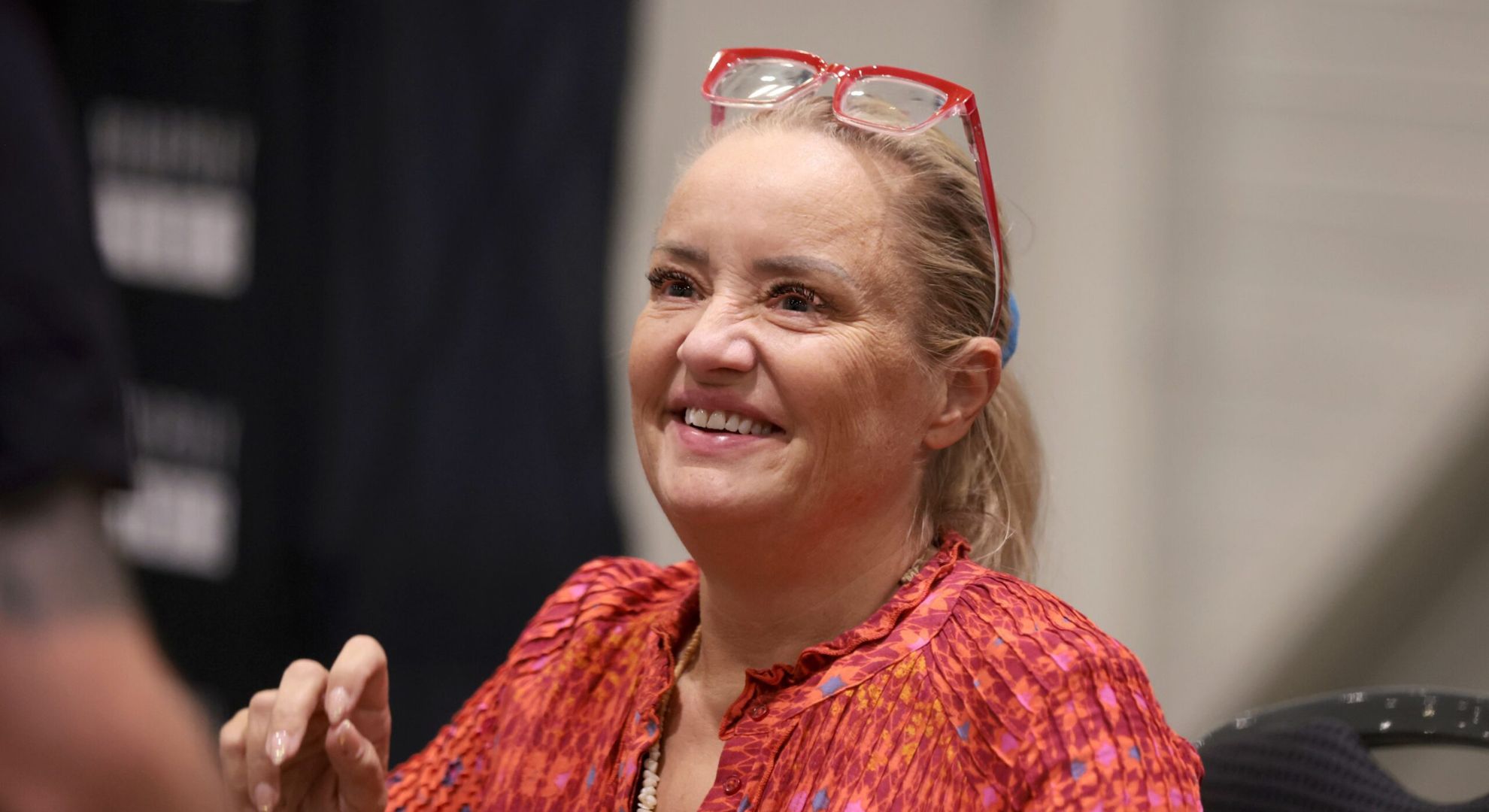 Lucy Davis makes first public appearance since incurable cancer diagnosis announcement as she calls for ‘more niceness’ in the world