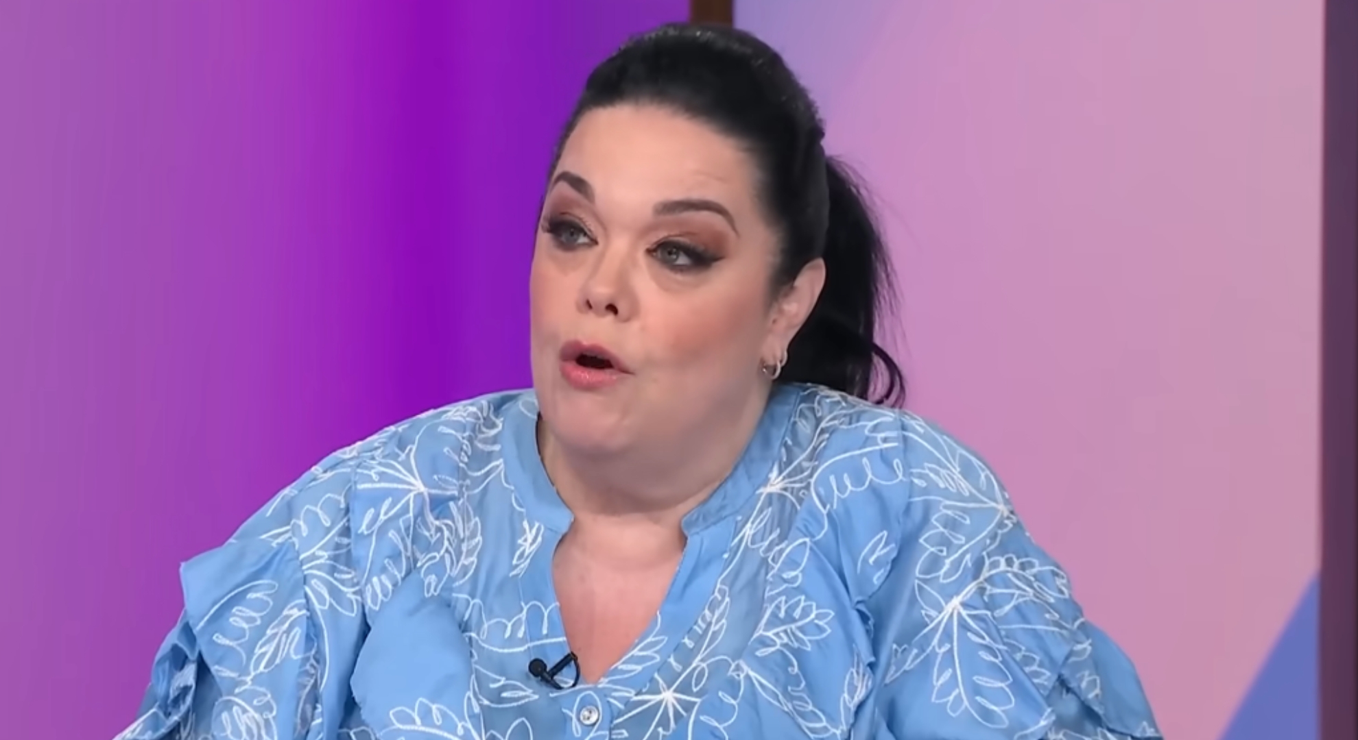 Lisa Riley speaking on Loose Women