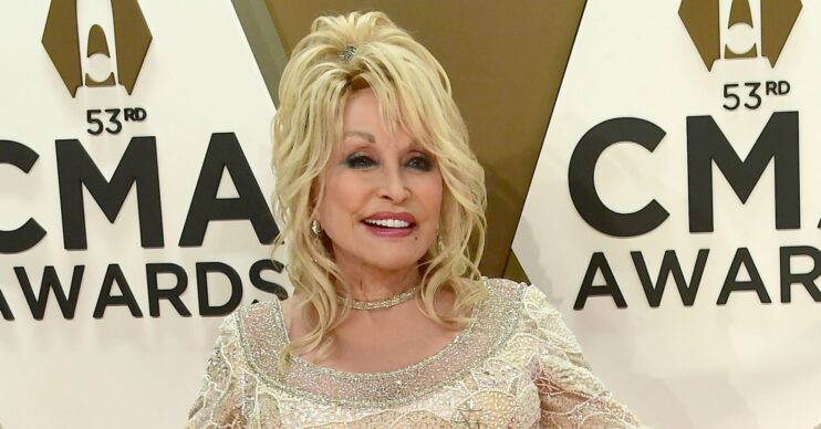 Dolly Parton smiling at event