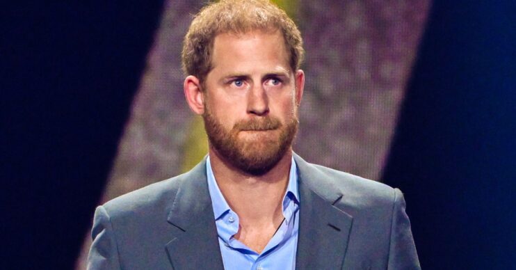 Prince Harry emotional on stage