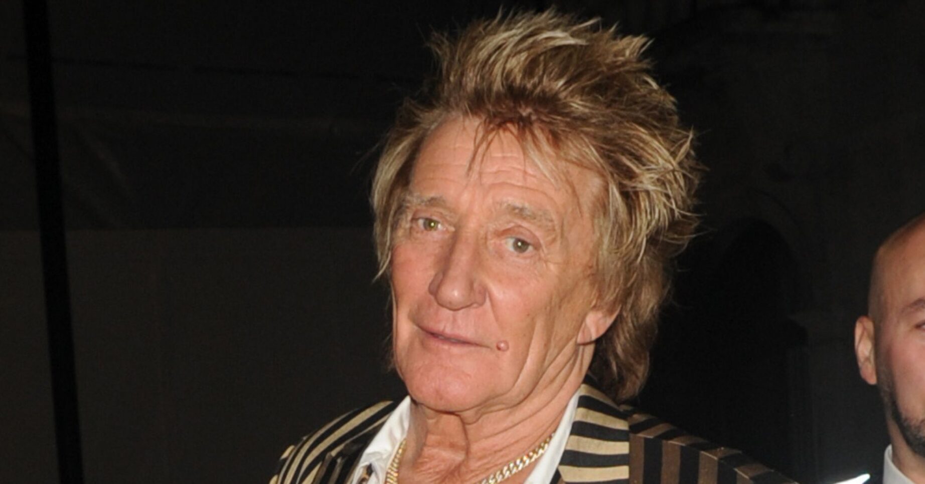 Rod Stewart looking in front