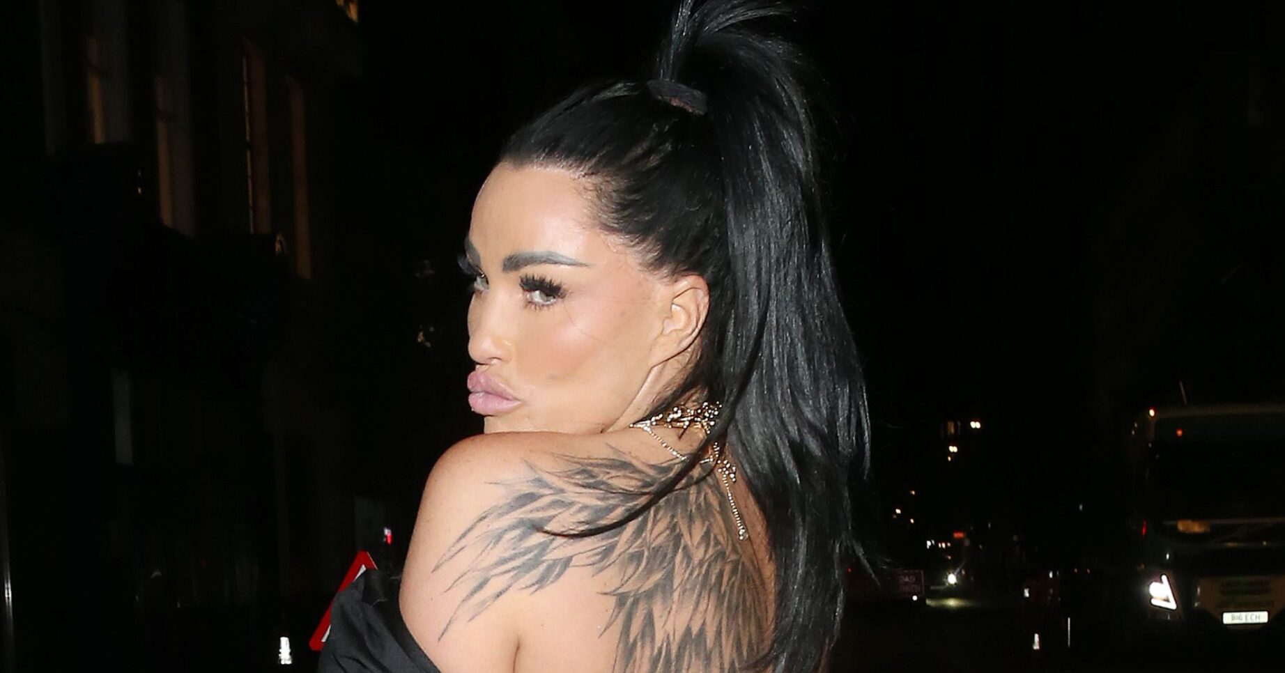 Katie Price pouting