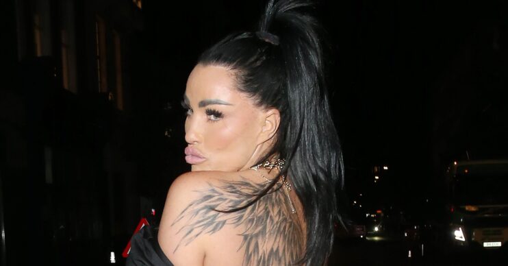 Katie Price pouting