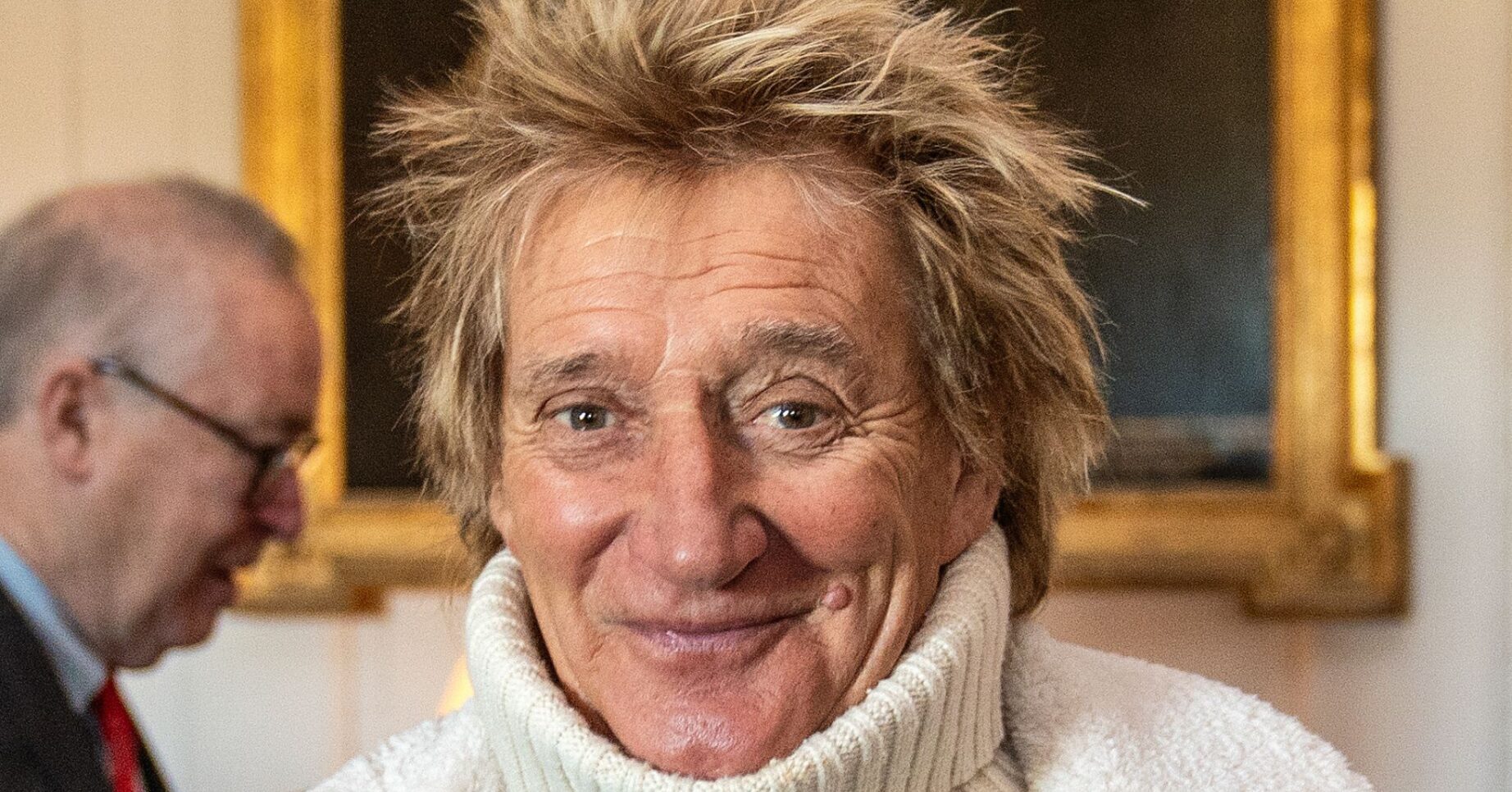 Rod Stewart smiling
