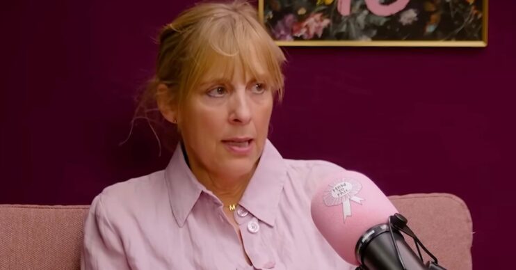 Mel Giedroyc talking