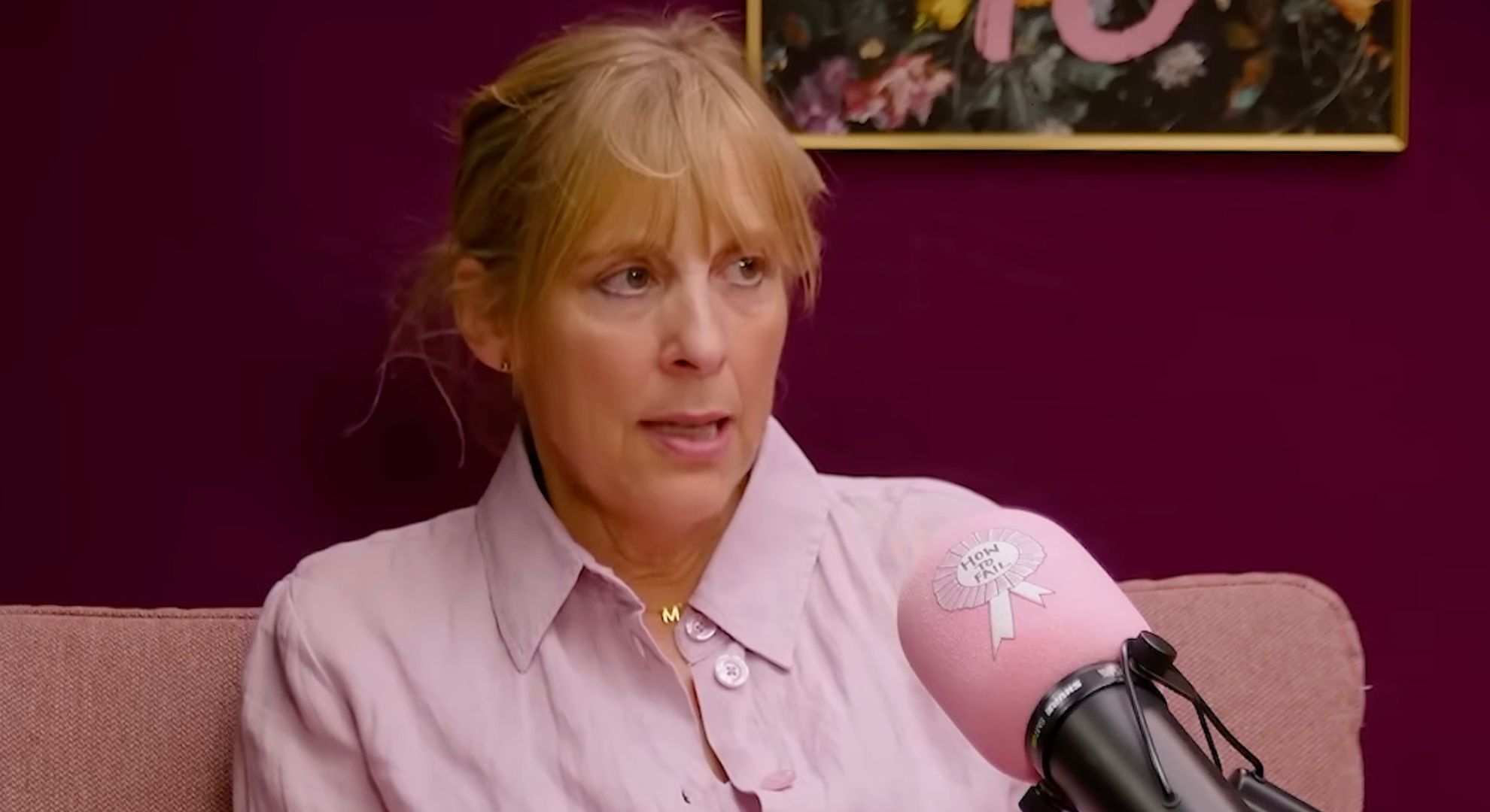 Mel Giedroyc talking