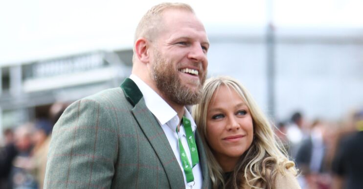 James Haskell and Chloe Madeley smiling