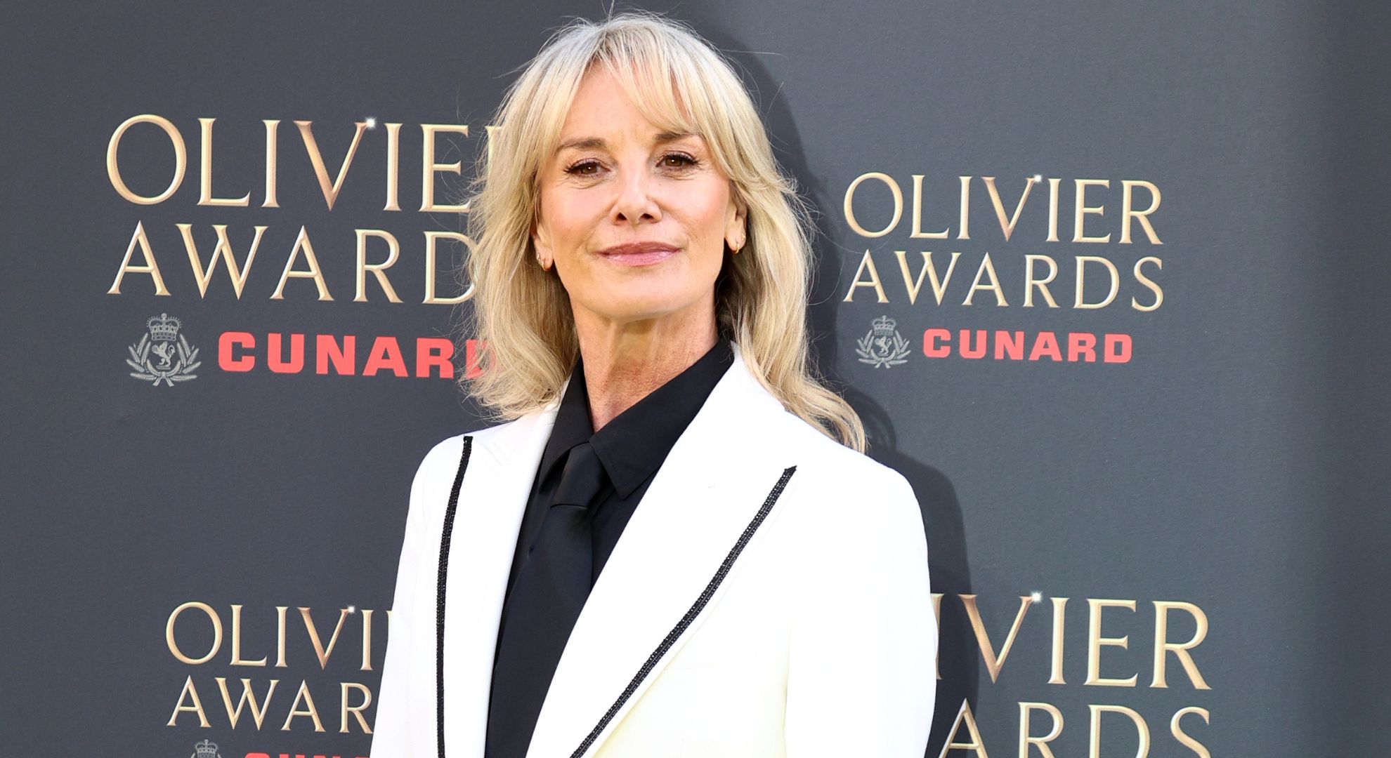 Tamzin Outhwaite glowing as she poses with trans child on red carpet at press night for West End role in Abigail’s Party