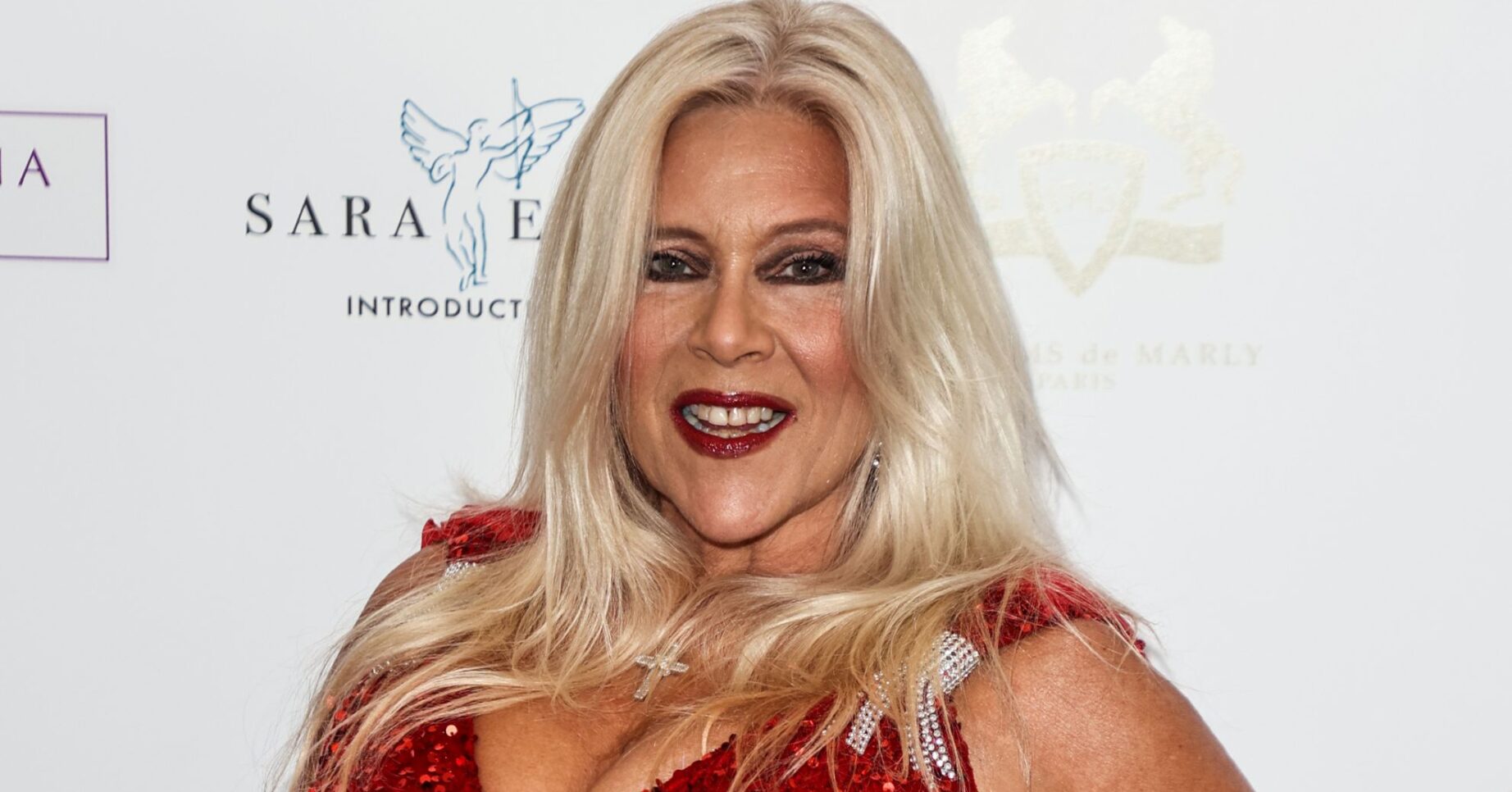 Samantha Fox on the red carpet