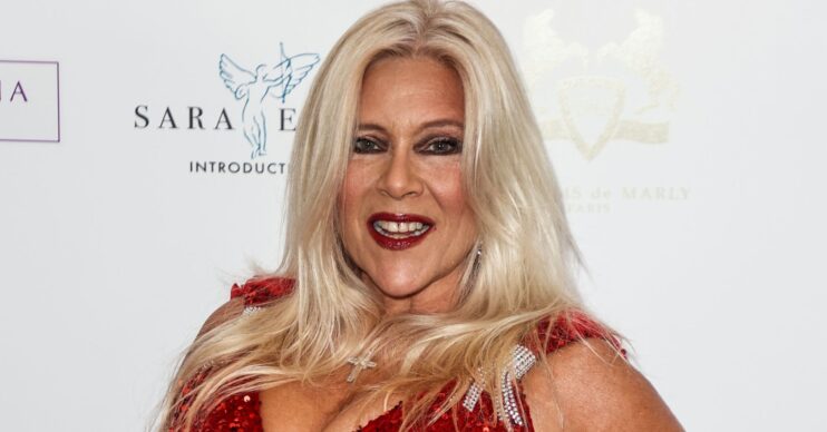 Samantha Fox on the red carpet