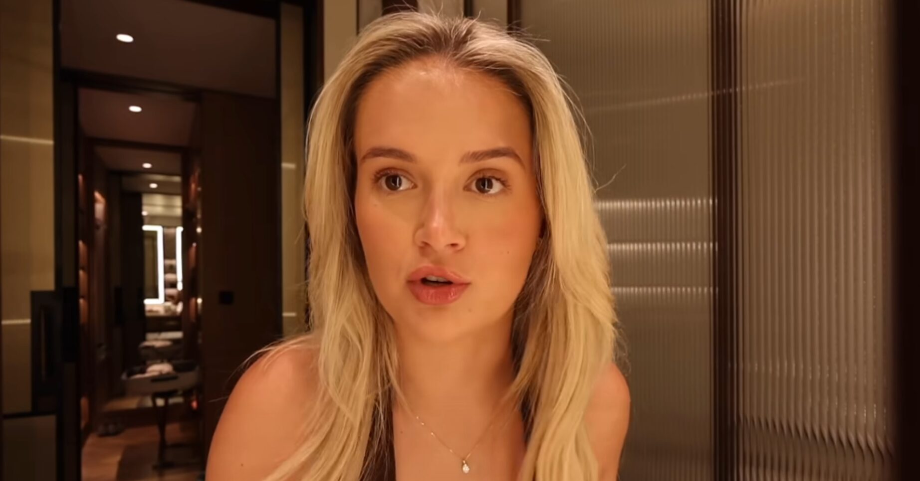 Molly-Mae Hague talking to the camera in YouTube vlog