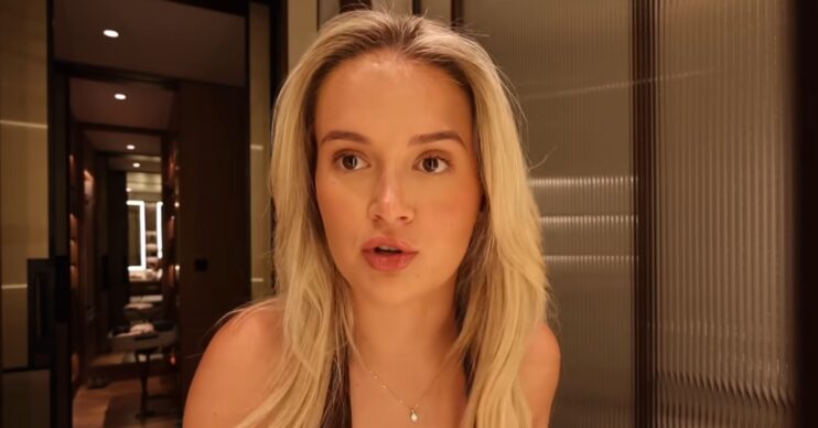 Molly-Mae Hague talking to the camera in YouTube vlog