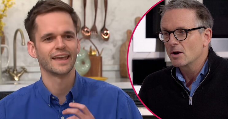 ED composite of Dr Michael Mosley and his son Jack on This Morning and Lorraine