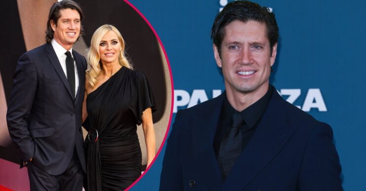 Vernon Kay and Tess Daly smiling / Vernon Kay smiling