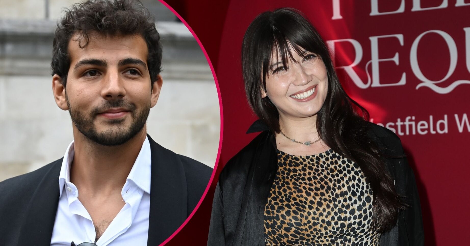Jordan Saul and Daisy Lowe smiling