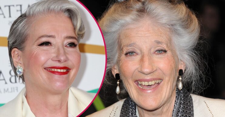 Emma Thompson smiling/Phyllida Law smiling