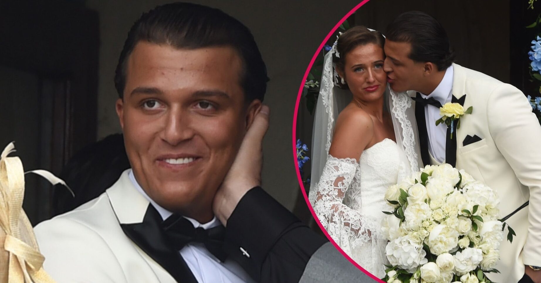 Noah Price smiling/Venezuela Fury and Noah Price on their wedding day