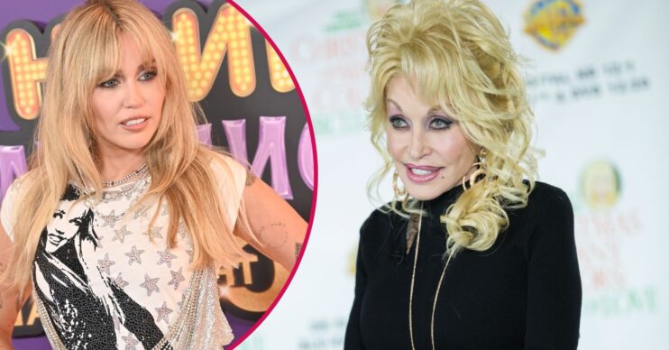 Miley Cyrus and Dolly Parton