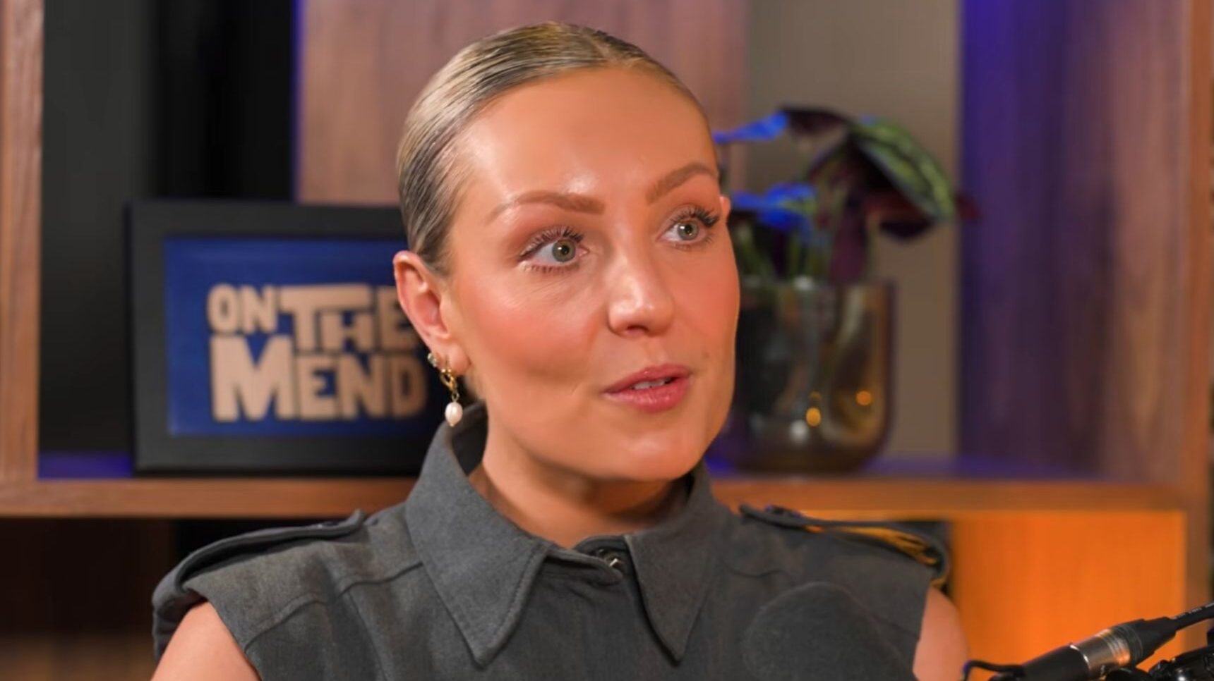 Amy Dowden on a podcast