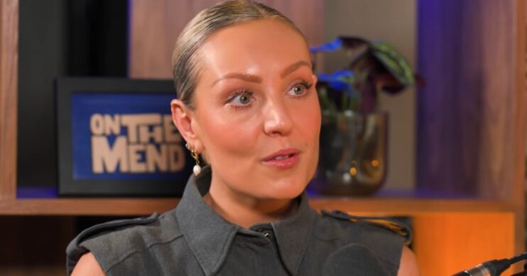 Amy Dowden on a podcast