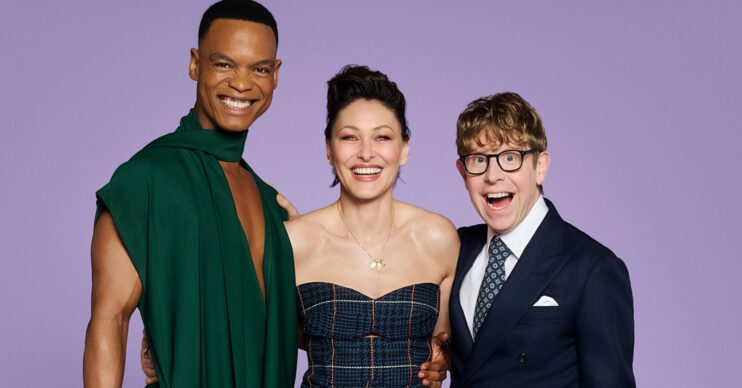 Strictly hosts Josh Widdicombe, Emma Willis and Johannes Radebe