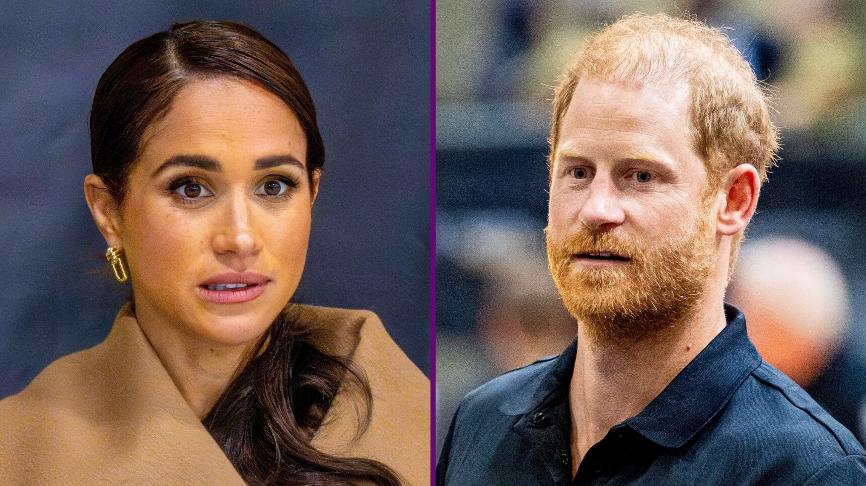 RI composite of Meghan Markle and Prince Harry at Invictus Games events