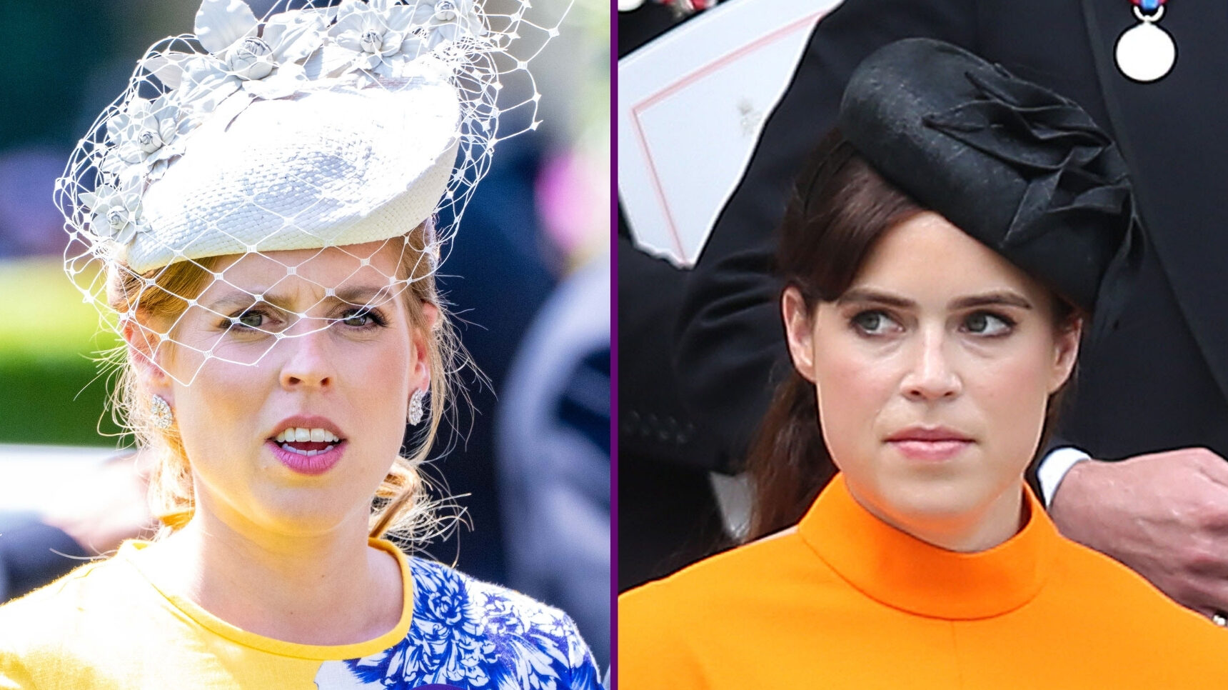 RI composite of Princess Beatrice and Eugenie at different royal events