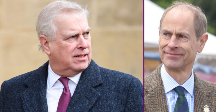 RI composite of Andrew Mountbatten-Windsor at Easter service and Prince Edward at royal event