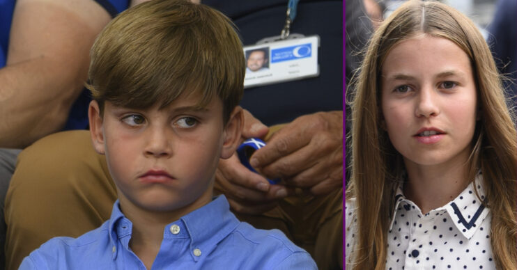RI composite of Prince Louis and Princess Charlotte at Commonwealth Games