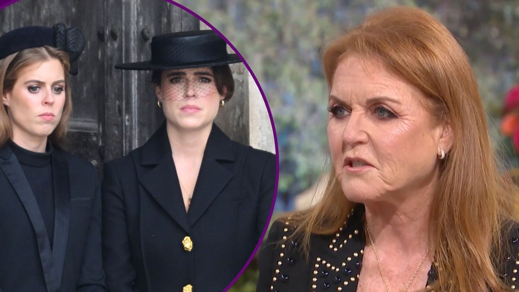 Princess Beatrice and Eugenie at the Queen's funeral / Sarah Ferguson on This Morning