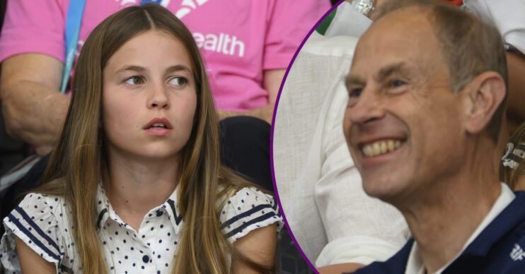 RI composite of Princess Charlotte and Prince Edward at Commonwealth Games