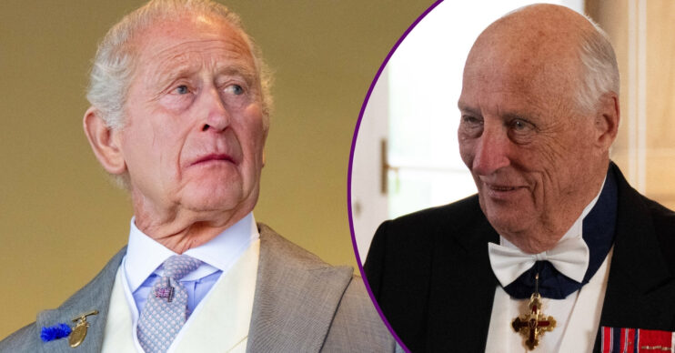 RI composite of King Charles and King Harald V of Norway at events