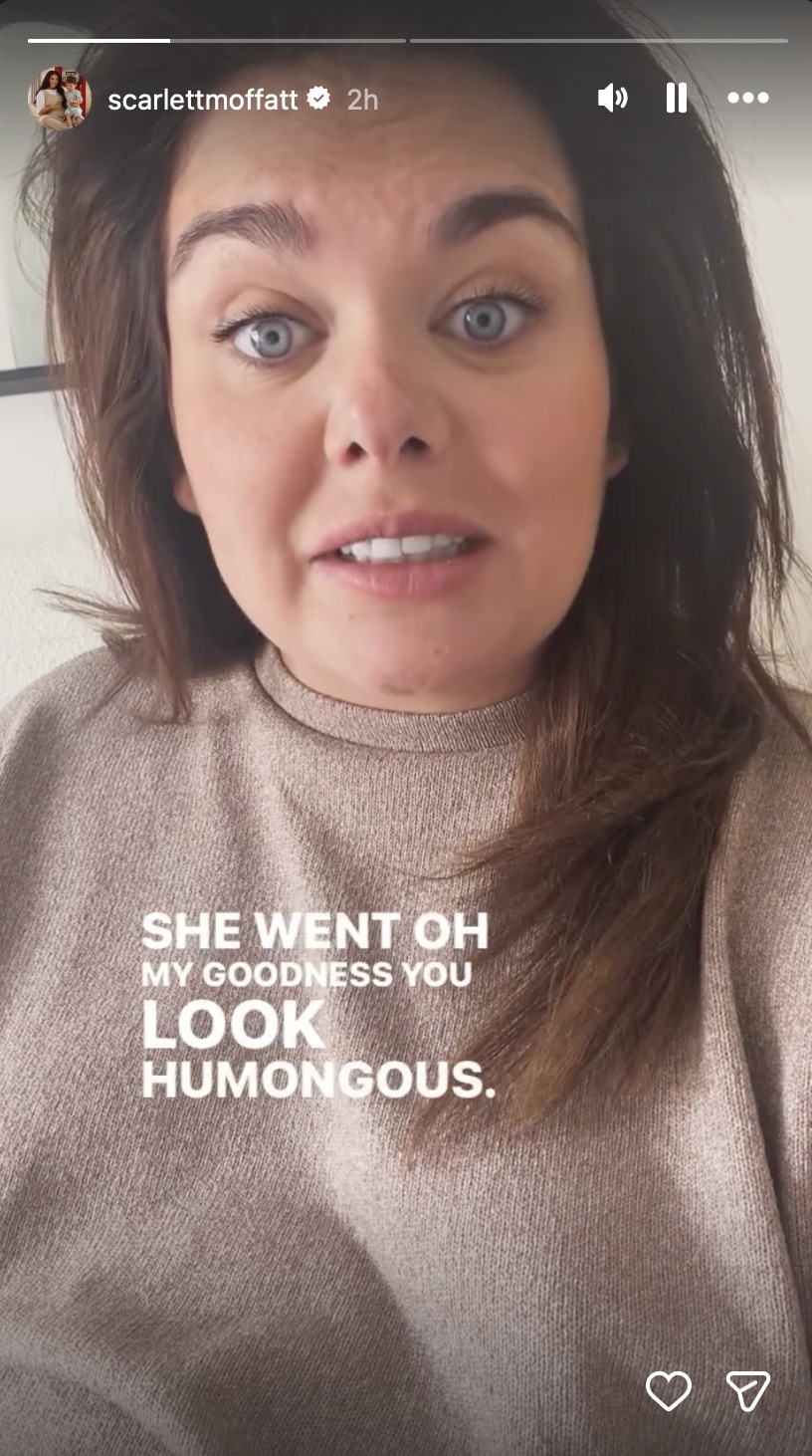 Scarlett Moffatt talking on her Instagram Story
