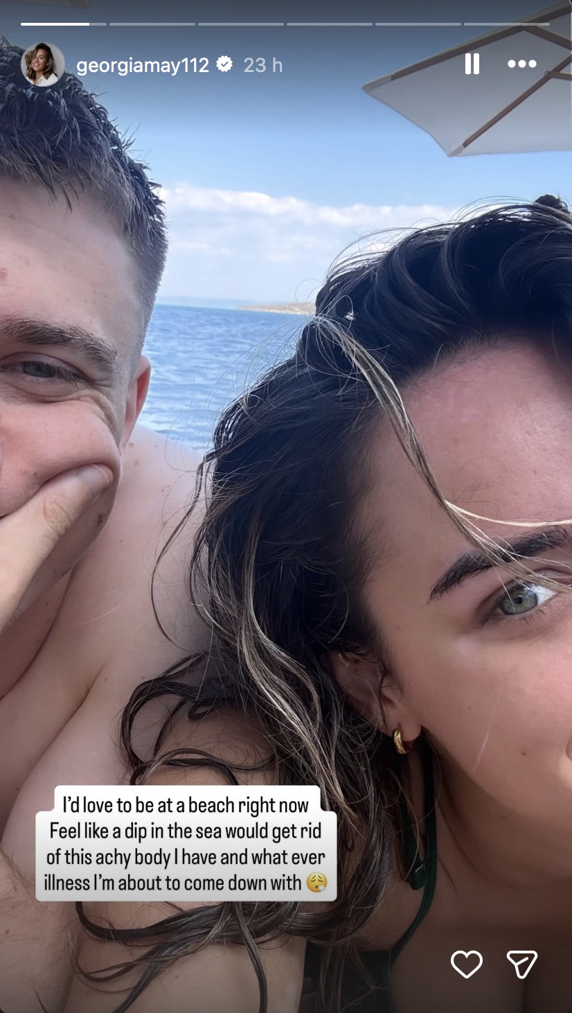 Georgia May Foote Instagram Story with boyfriend