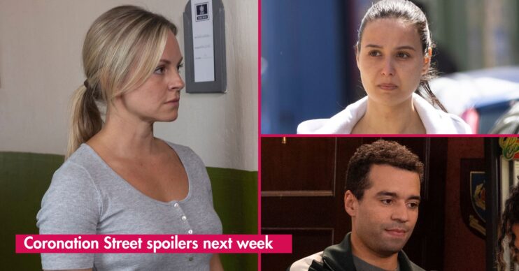 Corrie spoiler split pic (Credit: ITV/compEntertainmentDaily)