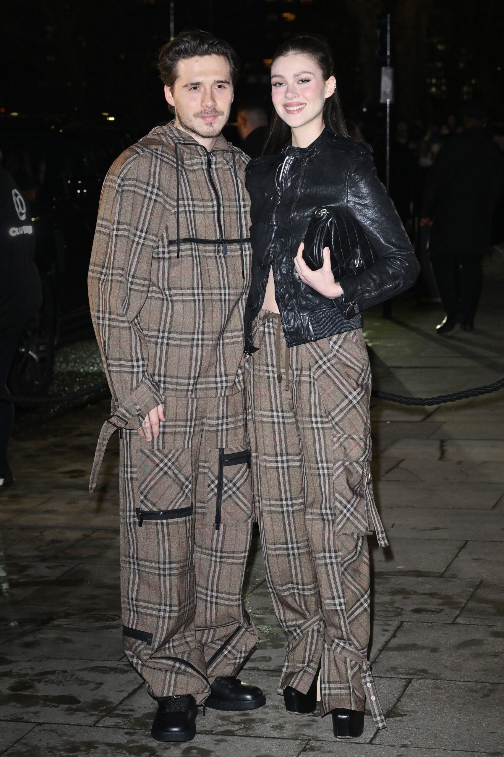 Brooklyn Beckham and Nicola Peltz at the Burberry show