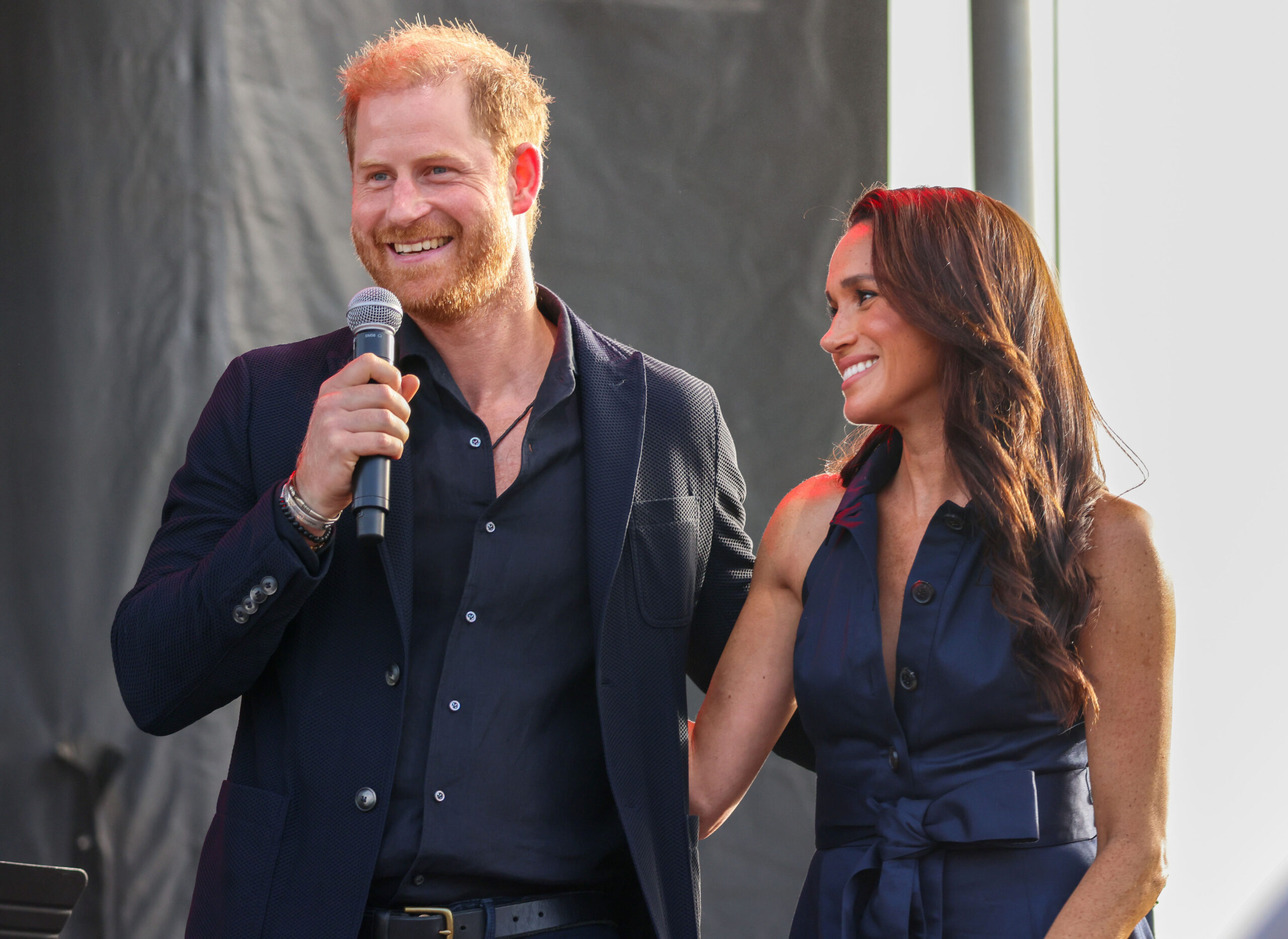 Meghan looks adoringly at Prince Harry