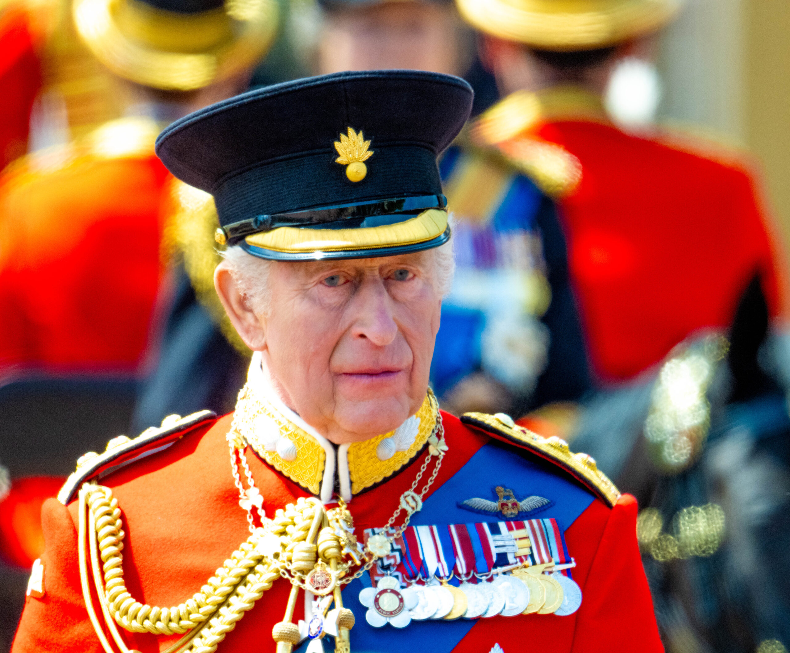 King Charles in uniform at Trooping the Colour