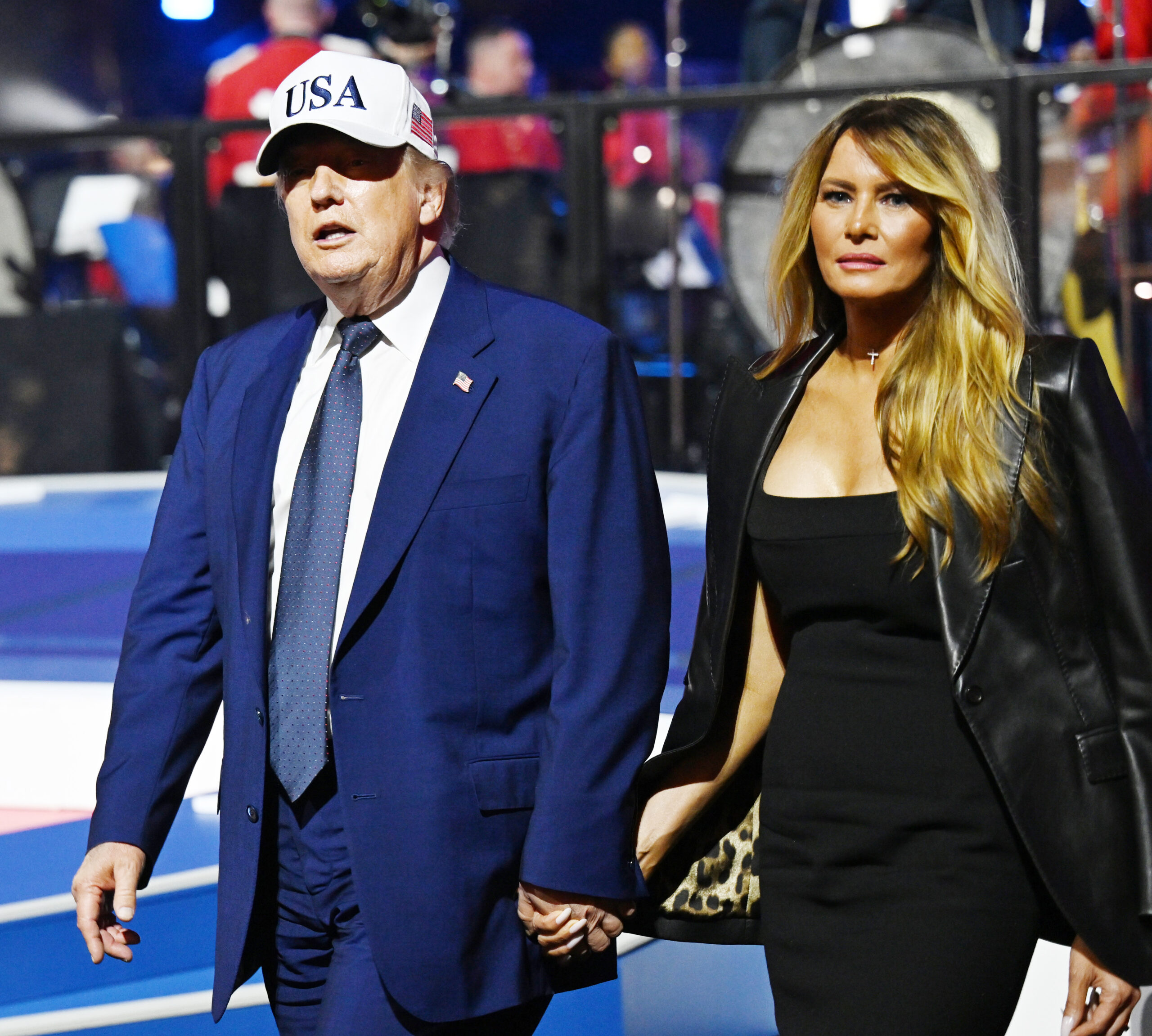 Donald and Melania Trump at the Freedom 250 UFC Fights at the White House