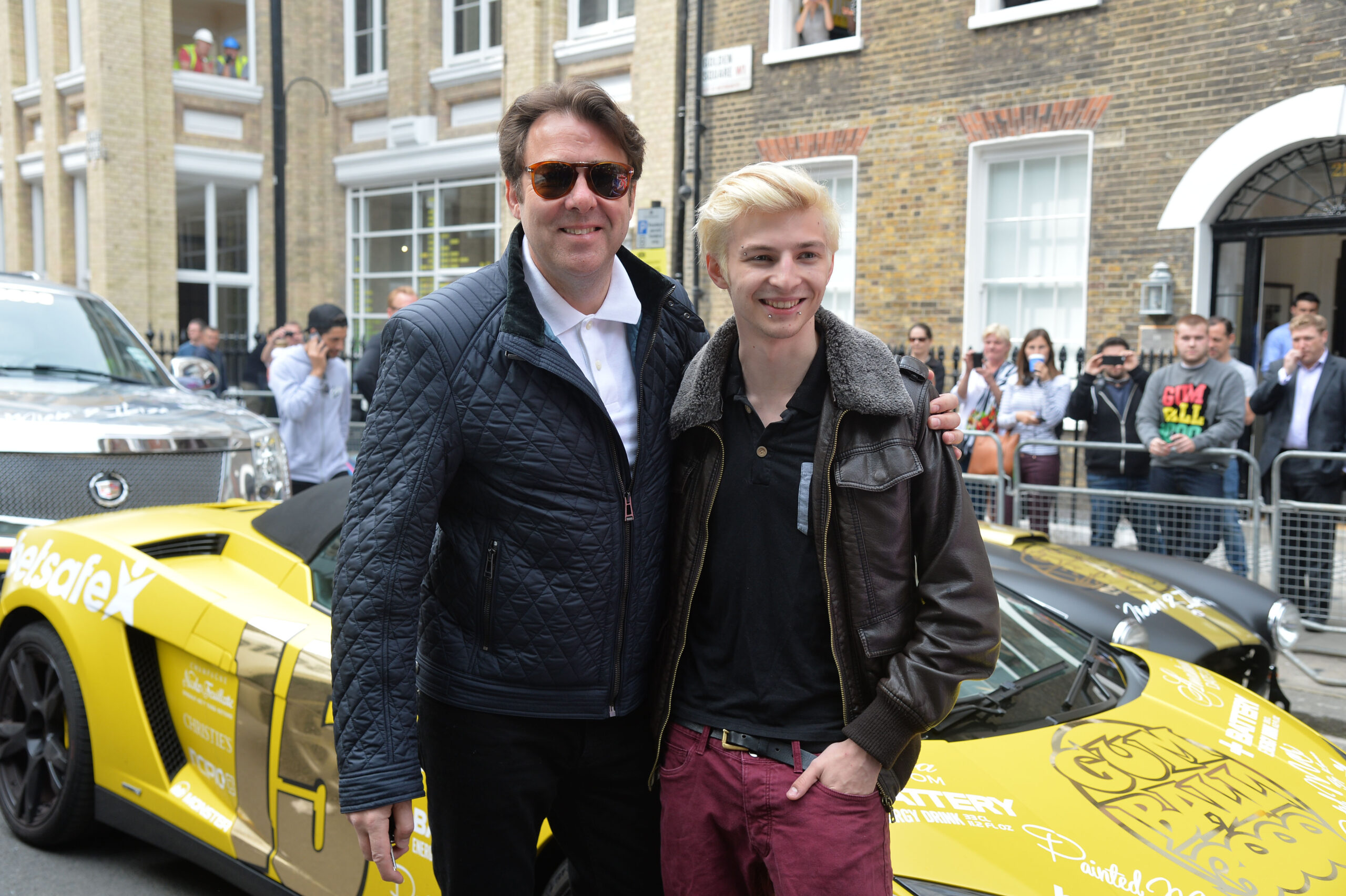 Jonathan Ross and his son Harvey in 2013