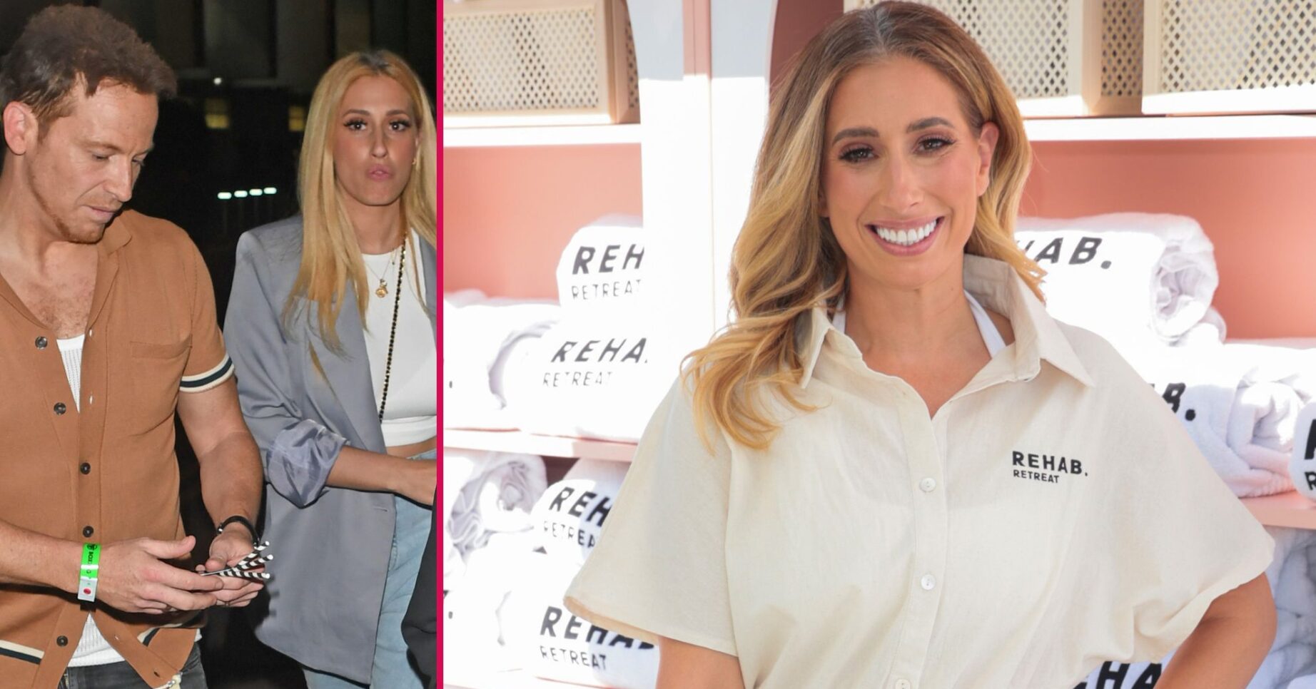 Joe Swash and Stacey Solomon/Stacey Solomon smiling